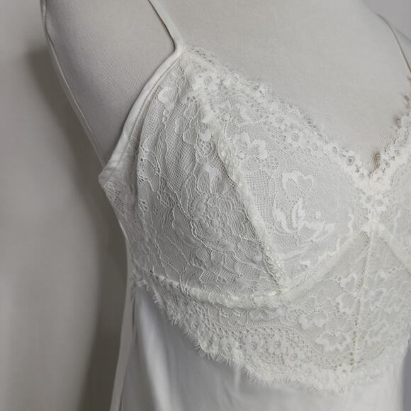 INC International Concepts Lace & Satin Short Nightgown Washed White NWT Small - Picture 5 of 11